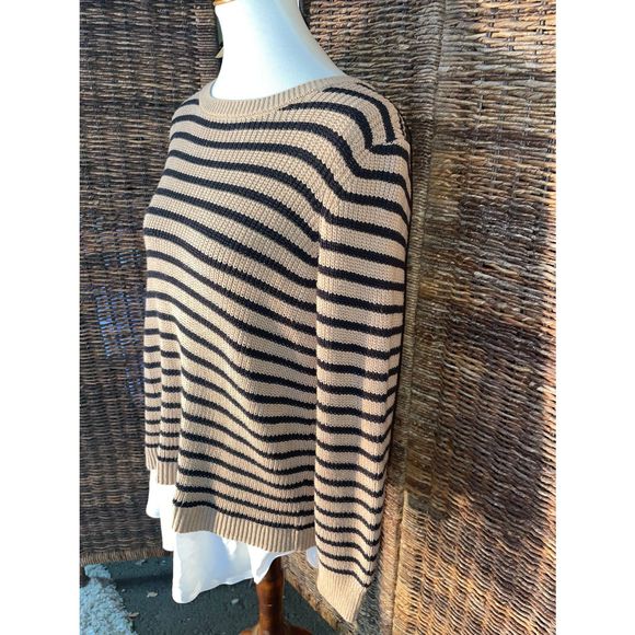 EUC! LOFT Long Sleeve Striped Sweater L - Picture 4 of 8